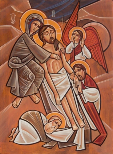 07 - Christ's Body at the Grave Icon